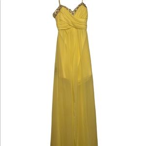 B. DARLIN- LONG YELLOW DRESS FOR EVENT